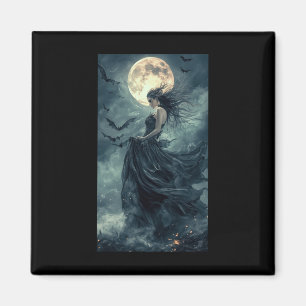 Aimant Belle Sorcière Imaginaire gothique Vampire Lune 1