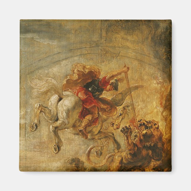 Aimant Bellerophon Riding Pegasus Combattre la Chimera (Devant)