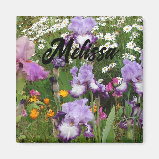 Aimant Belles Iris Violettes Irides fleur floral Jardin