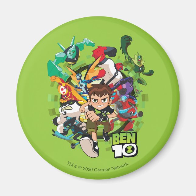 Aimant Ben 10 Alien Rush Graphique (Devant)