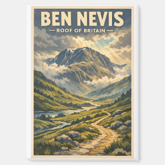 Aimant Ben Nevis, United Kingdom, in a classic retro 