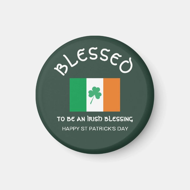 Aimant BÉNÉFICIÉ D'ÊTRE UN Drapeau Irlandais BÉNÉFICIANT (Devant)