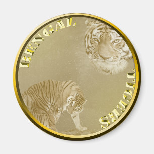 Aimant Bengals Tigers Gold Coin,