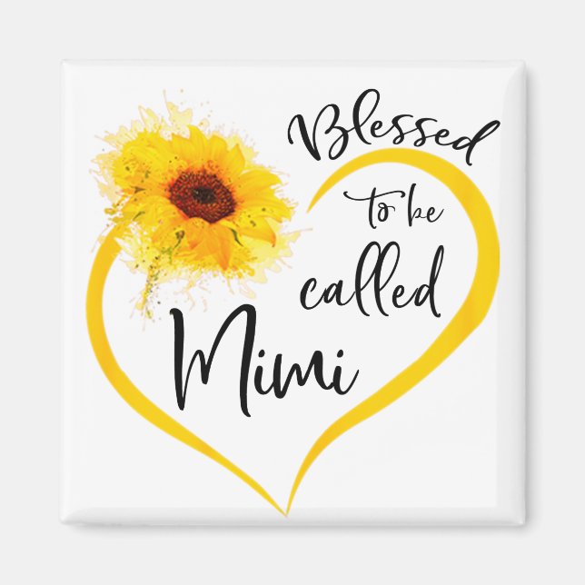 Aimant Béni D'Être Appelé Mimi Cadeaux De Tournesol (Devant)