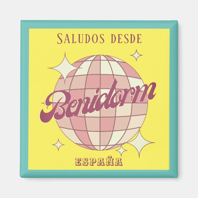 Aimant Benidorm Espagne espana vacances coloré (Devant)