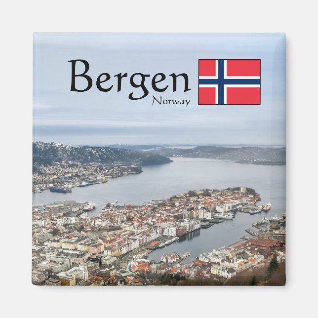 Aimant Bergen Norvège (Devant)