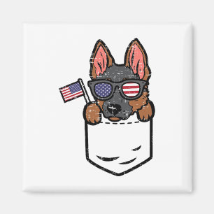 Aimant Berger Allemand Pocket Américain Usa 4 Juillet Fo