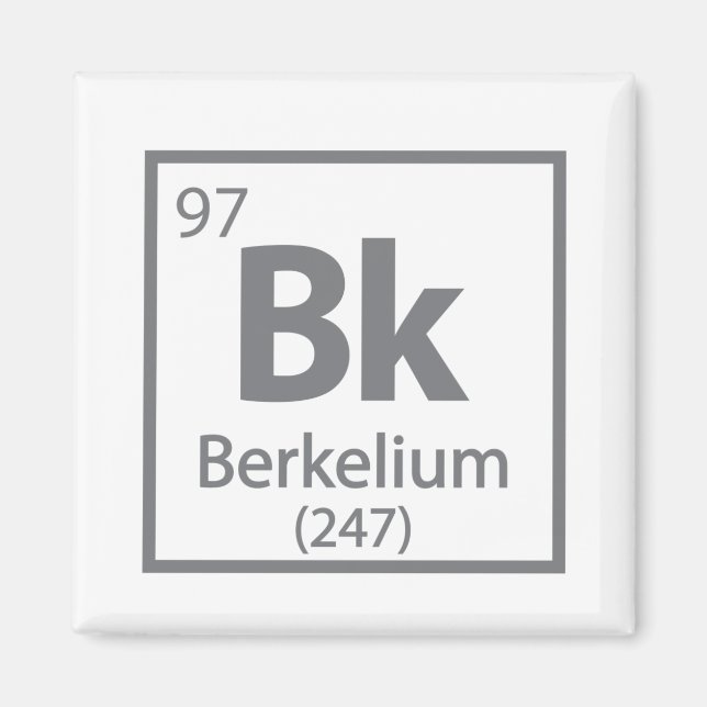 Aimant Berkelium - Berkeley Science - Tableau périodique (Devant)