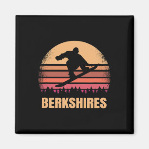 Aimant Berkshires Machusetts Snowboard Extérieur Mois 80