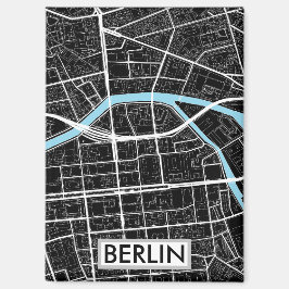 Aimant Berlin Allemagne - Carte de la ville noire