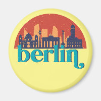 Berlin Allemagne City Skyline Retro Cityscape Art