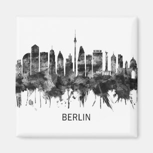Aimant Berlin Allemagne Skyline BW