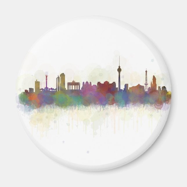 Aimant Berlin ville Germany. Deutsche Skyline art v2 (Devant)