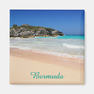 Aimant Bermudes Tropical Rose Sand BeachTravel Photo