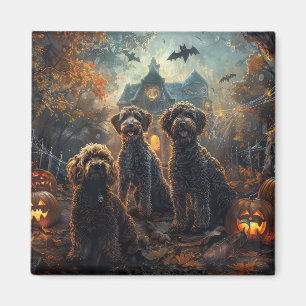 Aimant Bernedoodle Halloween nuit chien délice