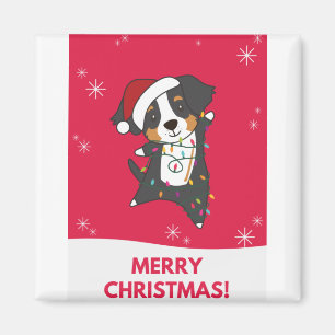 Aimant Bernese Merry Christmas Happy Christmas Dogs