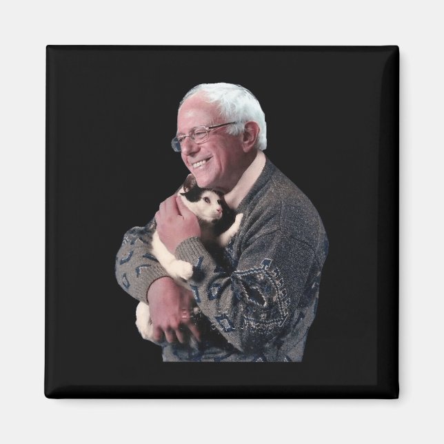 Aimant Bernie Sanders Accroche Cat Chemise mignonne Anima (Devant)