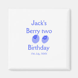 Aimant Berry two birthday blue berry add name date kids r