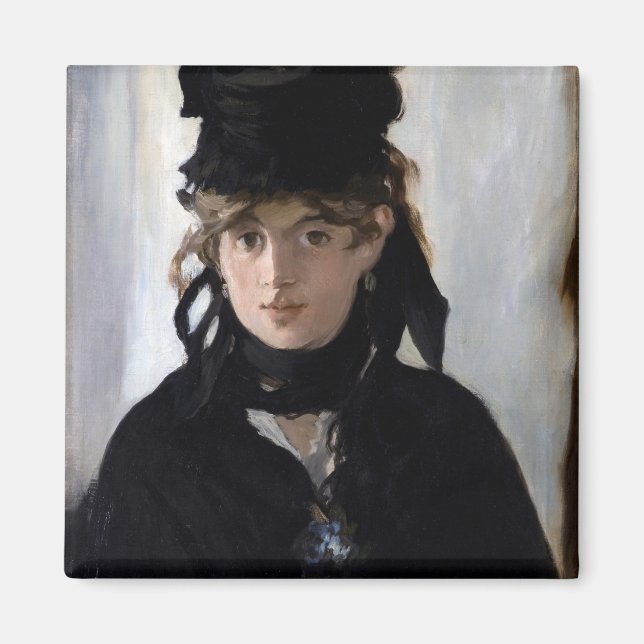 Aimant Berthe Morisot avec un bouquet de violettes, Manet (Devant)