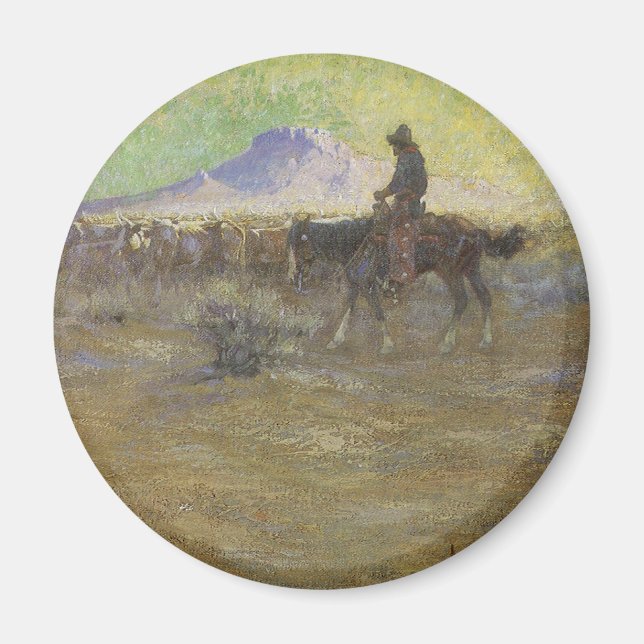 Aimant Bétail d'élevage de cowboys sur la chaîne par Lon  (Devant)