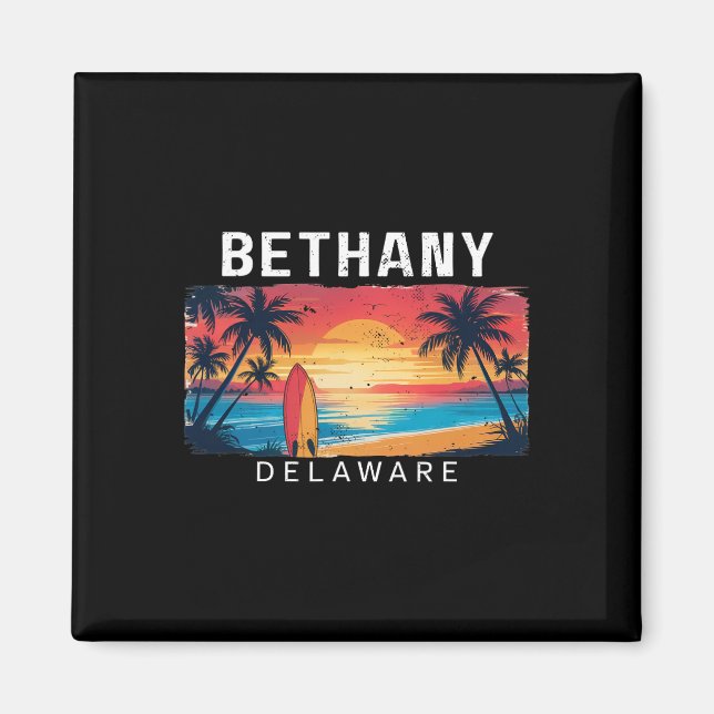 Aimant Bethany Beach Delaware Hommes Femmes Surf  (Devant)