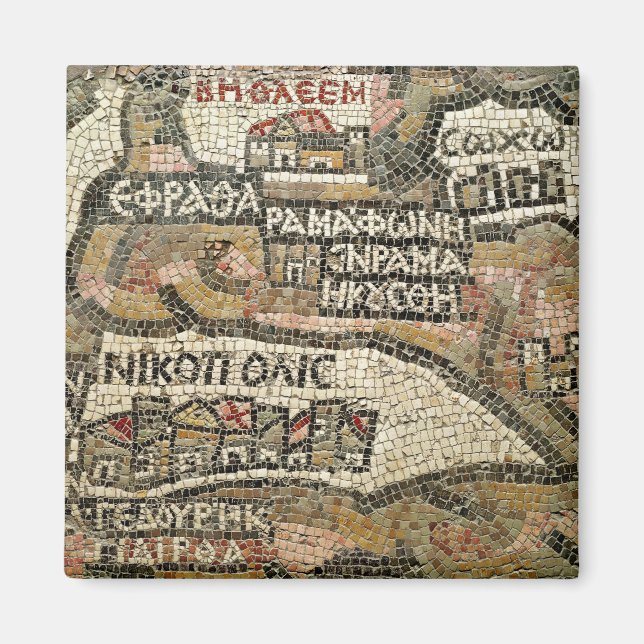 Aimant Bethléem, détail d'une carte de Jéricho (Devant)