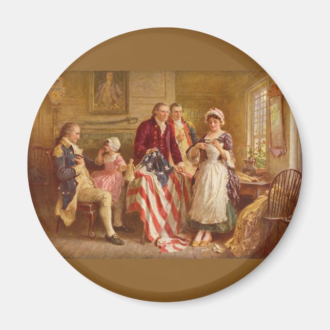 Aimant Betsy Ross, 1777 (Histoire américaine) (Patriote a (Devant)