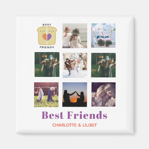Aimant BFF Photo Collage Cadeau Peanutbeurre Jelly Sandwi