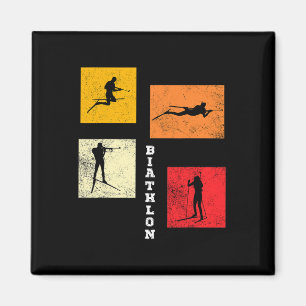Aimant Biathlon Ski de fond Biathlète Hiver Spo