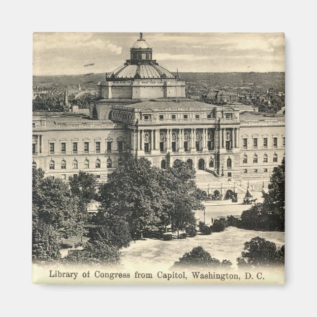Aimant Bibliothèque du Congrès, Washington DC, 1912 Vinta (Devant)