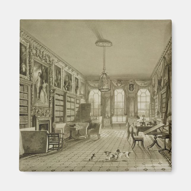 Aimant Bibliothèque en salle, Cassiobury Park, vers 1815, (Devant)
