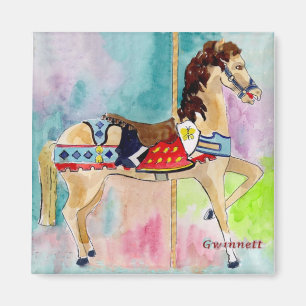 Aimant Biege Carousel Cheval