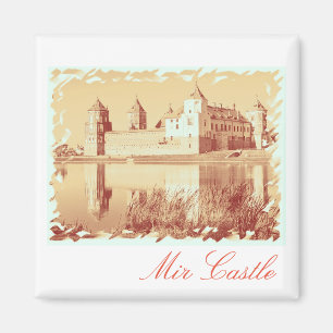 Aimant Biélorussie Mir Château Architecture Peinture Magn