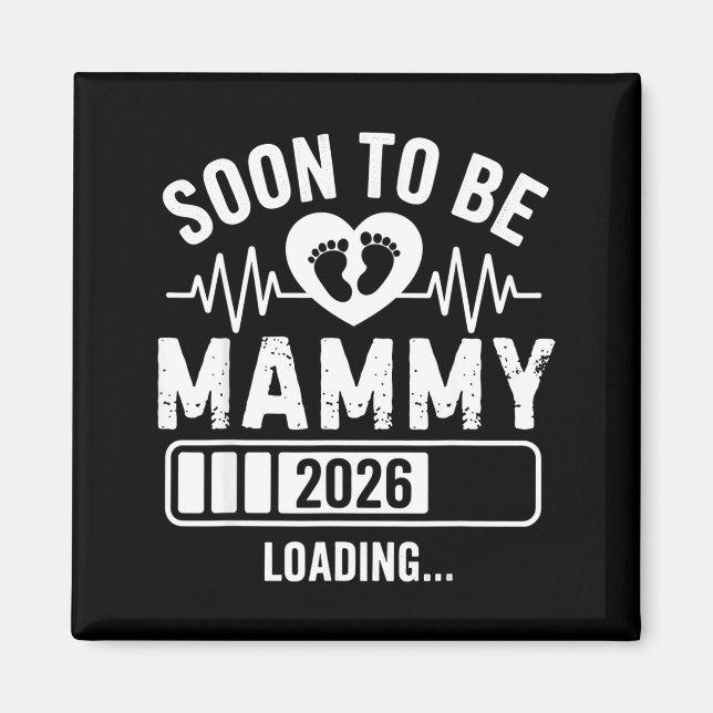 Aimant Bientôt Maman 26 Chargement Annonce de Grossesse (Devant)