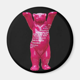 Aimant Bienvenue à Berlin Teddy Bear, Black Back