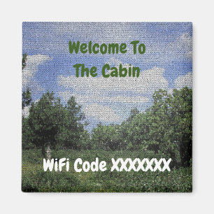 Aimant Bienvenue À La Location De Maison WiFi Code Cabine