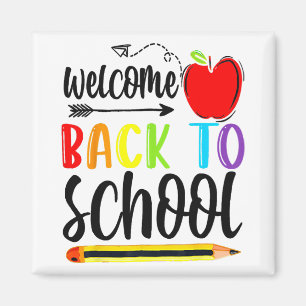Aimant Bienvenue À L'École Premier Jour De L'École Enseig
