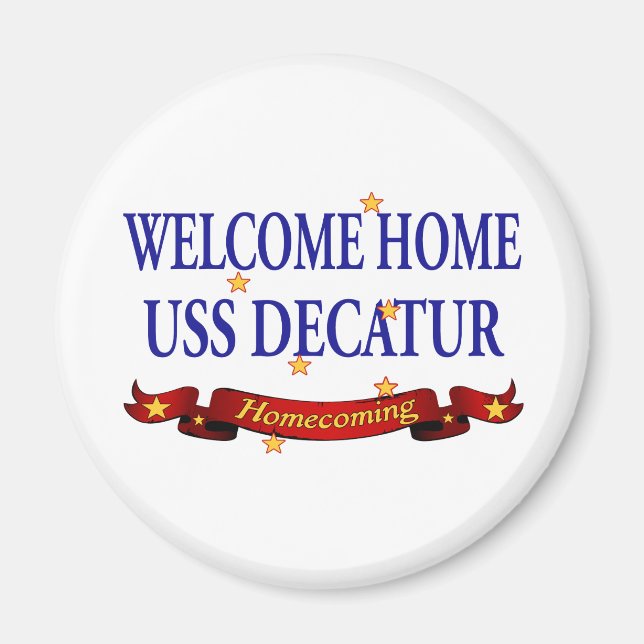 Aimant Bienvenue Accueil USS Decatur (Devant)