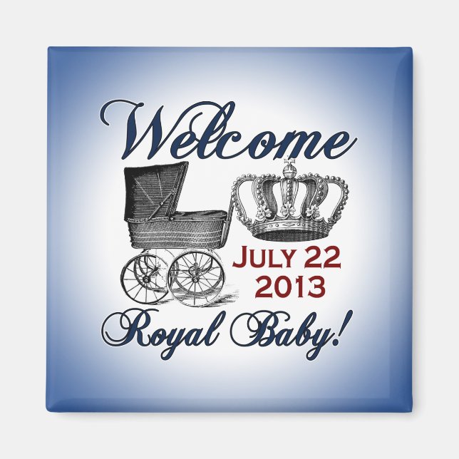 Aimant Bienvenue Royal Baby (Devant)