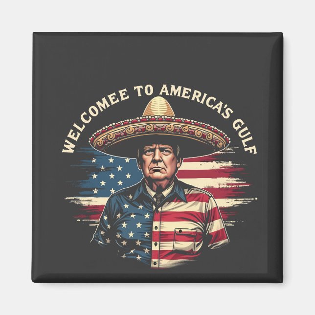 Aimant Bienvenue sur la côte Est de Trump aux États-Unis (Devant)