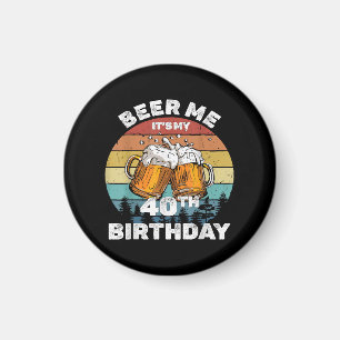 Aimant Bière pour moi, c'est mon 40e anniversaire
