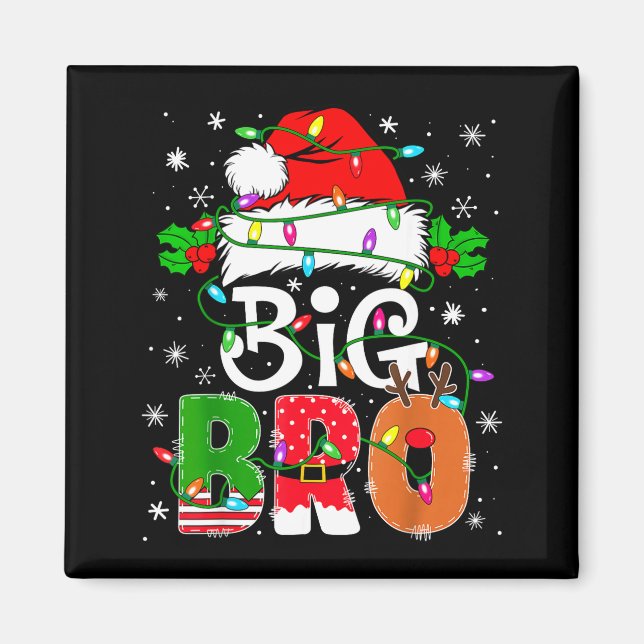 Aimant Big Bro Santa New Sibling Brother Announcement Xma (Devant)