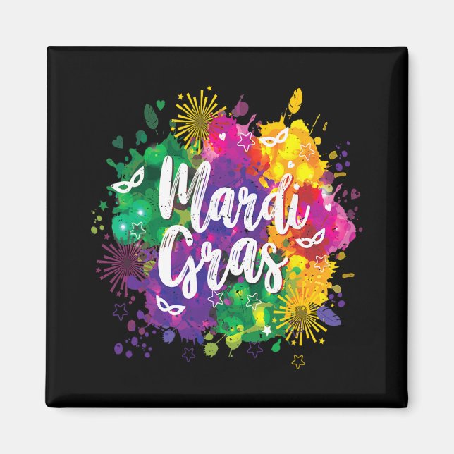 Aimant Big Easy Vibes Mardi Gras Fat Tuesday New Orleans  (Devant)