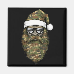 Aimant Bigfoot Face Lunettes de soleil Santa Noël Camo No
