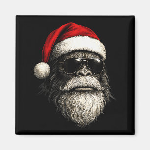 Aimant Bigfoot Face Lunettes de soleil Santa Noël Funny X