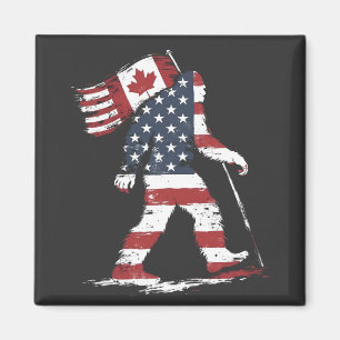 Aimant Bigfoot Holding Canada Flag 51e Trump d'État
