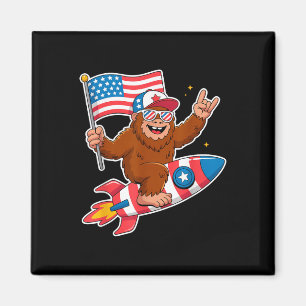 Aimant Bigfoot Merica Rock Drapeau Américain Patriotique 