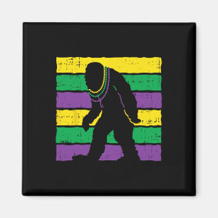 Aimant Bigfoot perles Sasquatch violet vert jaune amusant