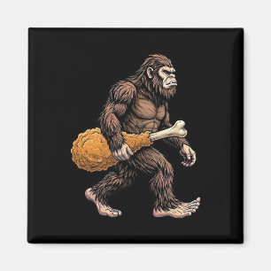 Aimant Bigfoot portant une cuisse de poulet amoureux de S
