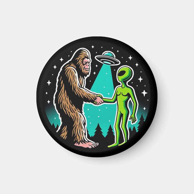 Aimant Bigfoot rencontre un Alien (Devant)